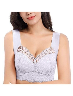 Seamless Bras for Women Comfort Sleep Bra Bralette Lace Tank Top Brassiere Wireless Bras S to XXXL