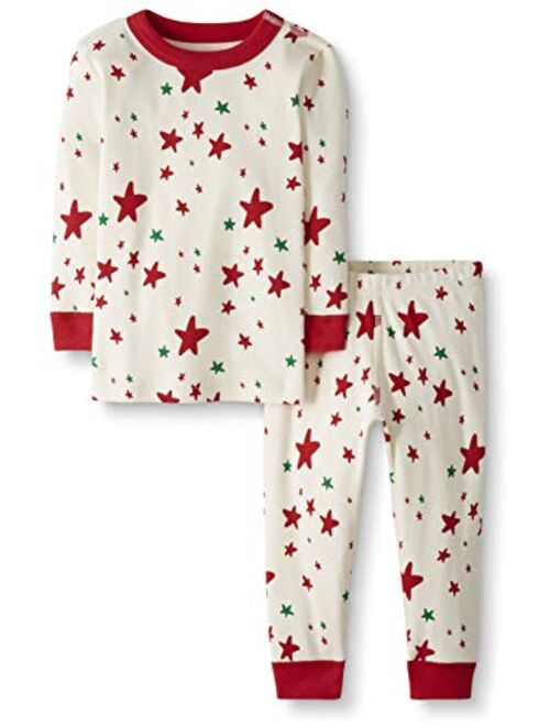 Moon and Back by Hanna Andersson Kids' Organic Holiday Family Matching 2 Piece Pajama Set