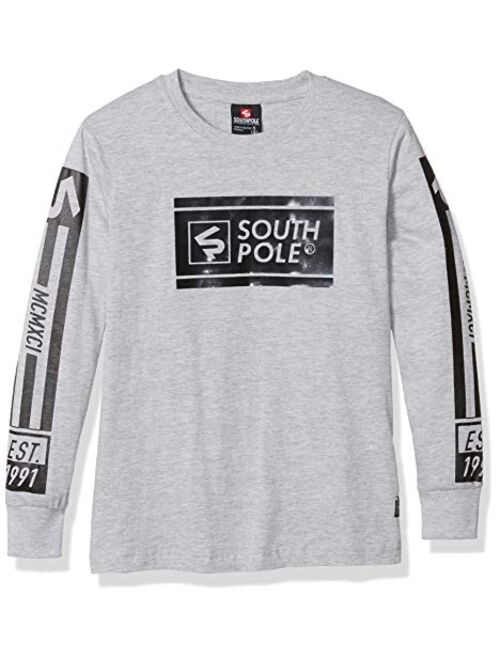 Southpole Boys' Big Long Sleeve Chenille Tee