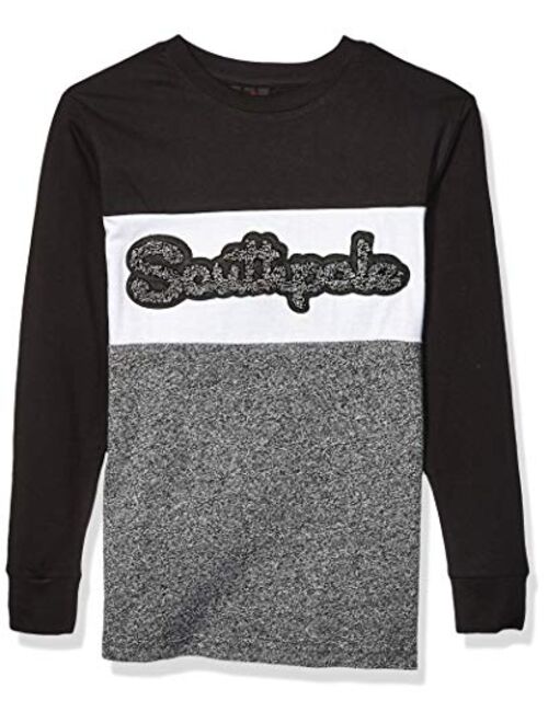 Southpole Boys' Big Long Sleeve Chenille Tee