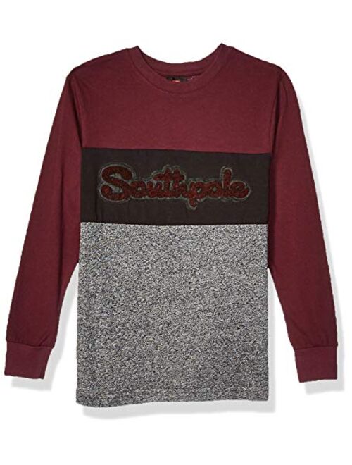 Southpole Boys' Big Long Sleeve Chenille Tee