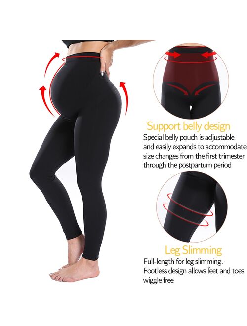 Vaslanda Maternity Leggings High Waist Belly Support Leggins for Pregnant Women Pregnancy Skinny Pants Body Shaping Postpartum Trousers