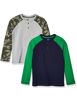 Amazon Brand - Spotted Zebra Boys' Long-Sleeve Henley T-Shirts