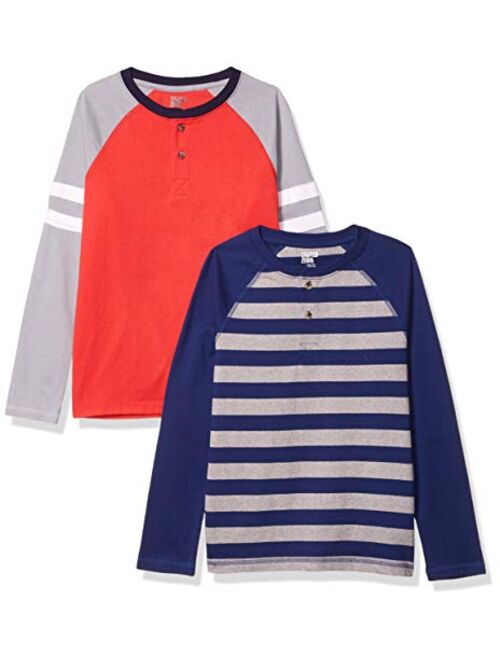 Amazon Brand - Spotted Zebra Boys' Long-Sleeve Henley T-Shirts