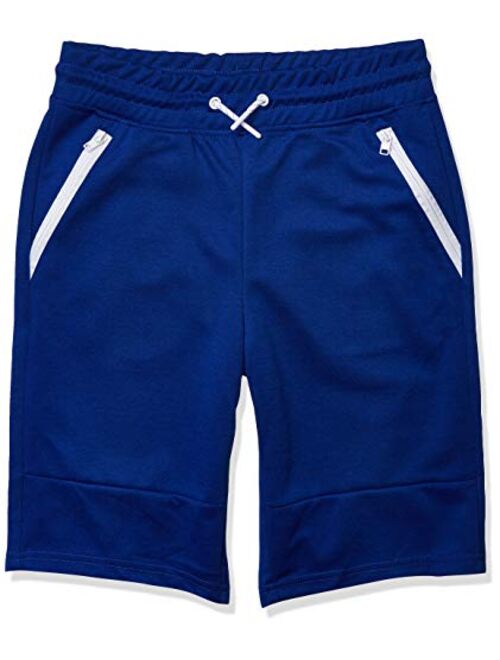 Southpole Boys' Big Jogger Shorts in Basic Solid Colors and Fleece Fabric