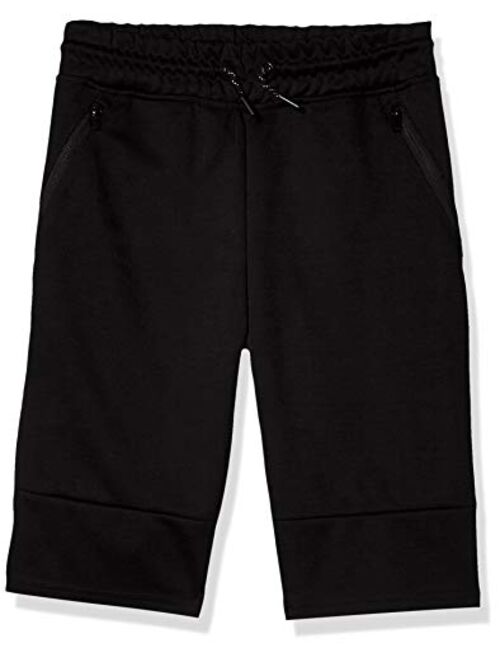 Southpole Boys' Big Jogger Shorts in Basic Solid Colors and Fleece Fabric