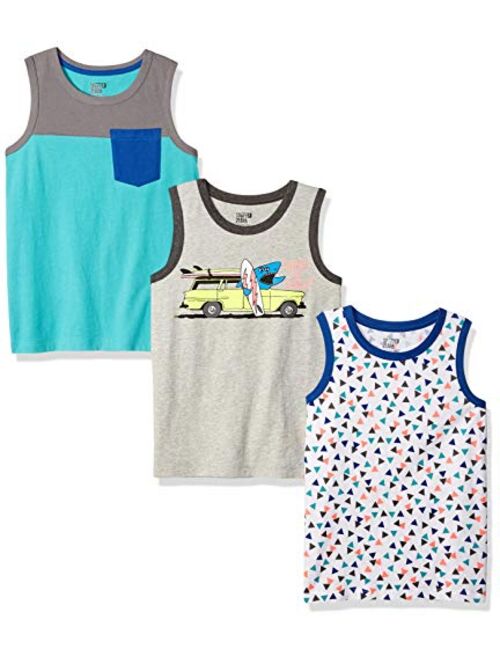 Amazon Brand - Spotted Zebra Boys' Sleeveless Tank Tops