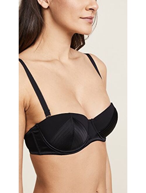 Fleur du Mal Women's Satin Strapless Underwire Bra