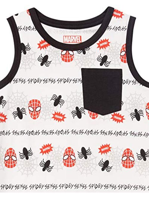 Amazon Brand - Spotted Zebra Boys' Disney Star Wars Marvel Sleeveless Tank Top T-Shirts