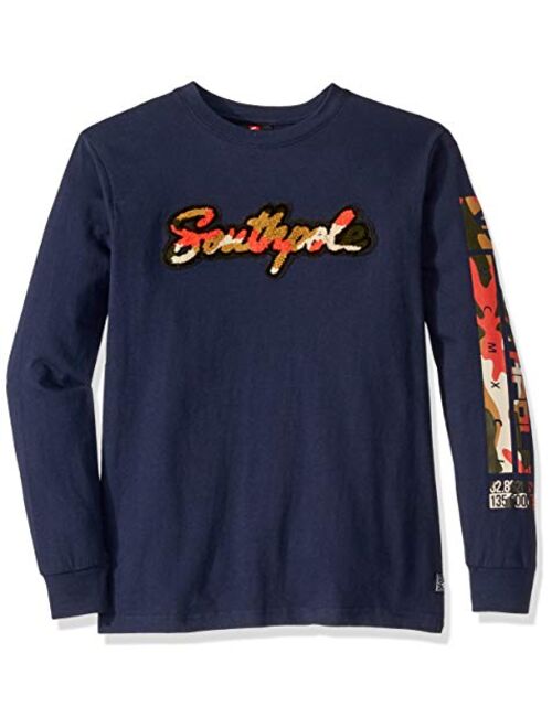 Southpole Kids' Big Boys' Long Sleeve Chenille Tee