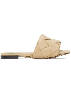 Beige Intrecciato Lido Sandals