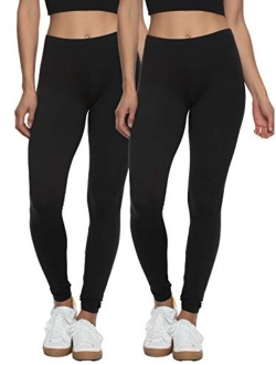 Velvety Super Soft Lightweight Leggings 2-Pack - for Women - Yoga Pants, Workout Clothes