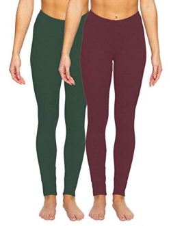 Velvety Super Soft Lightweight Leggings 2-Pack - for Women - Yoga Pants, Workout Clothes