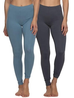 Velvety Super Soft Lightweight Leggings 2-Pack - for Women - Yoga Pants, Workout Clothes