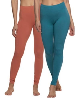 Velvety Super Soft Lightweight Leggings 2-Pack - for Women - Yoga Pants, Workout Clothes