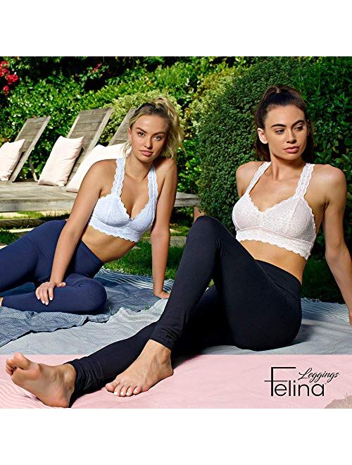 Felina Velvety Super Soft Lightweight Leggings 2-Pack - for Women - Yoga Pants, Workout Clothes