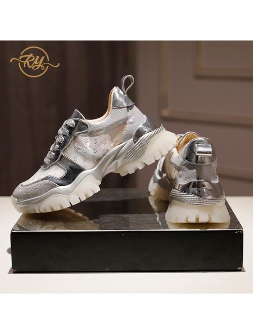 RY-RELAA European women shoes platform shoes 2021 Summer new style women sneakers ins Natural leather shoes off white shoes tide