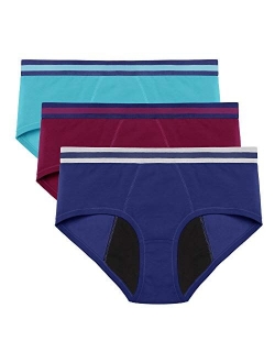 Neione Sporty Leak Proof Period Panties Menstrual Underwear 3 Pack Women Teens Girls