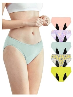 Neione Period Panties High-Cut Bikinis Menstrual Leak Proof Underwear for Women Teen Girls