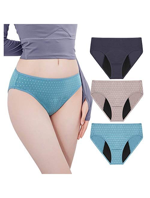 Neione Absorbent Period Panties | Supersoft Hi Cut Bikinis | Overnight Menstrual Underwear