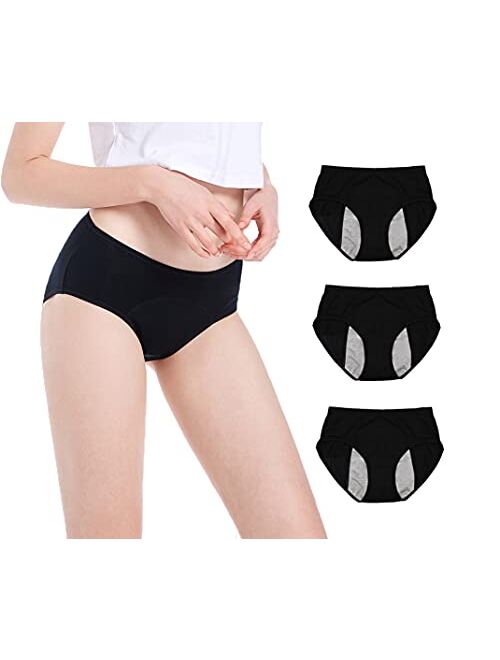 Leak Proof Protective Panties for Women/Girl Menstrual Period,Heavy Flow,Postpartum Bleeding,Urinary Incontinence (3-5)