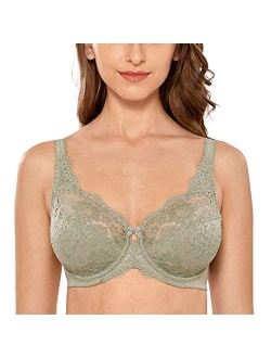 Women's Full Coverage Non Padded Underwire Lace Bra