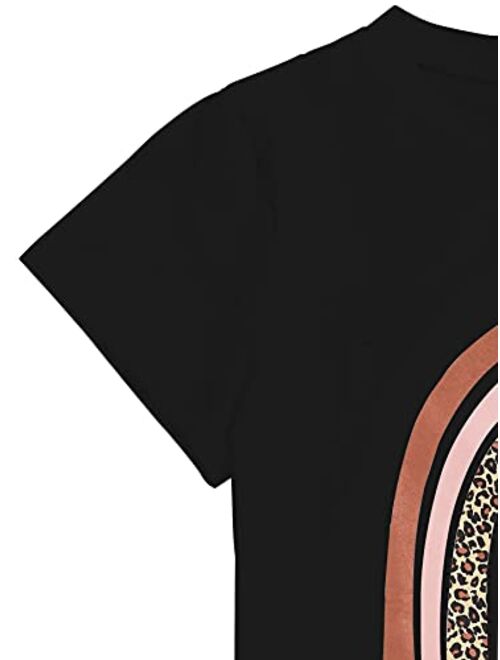 SweatyRocks Women's Cute Tee Graphic Print Crewneck Short Sleeve T Shirts Top