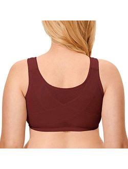 DELIMIRA Women's Full Coverage Front Closure Back Support Posture