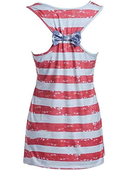 Runytek Women’s Patriotic American Flag Tank Camo Sleeveless Top Sexy Summer T-Shirts Vest for 4th July