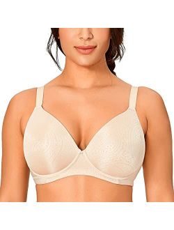 Women's Full Coverage Wireless Lightly Padded Plus Size Seamless Bra