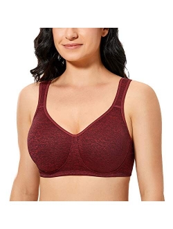 Women's Plus Size Wireless Unlined Comfort Full Coverage Bra