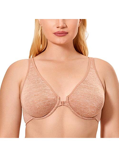 Buy Delimira Womens Front Closure Racerback Underwire Unlined Seamless