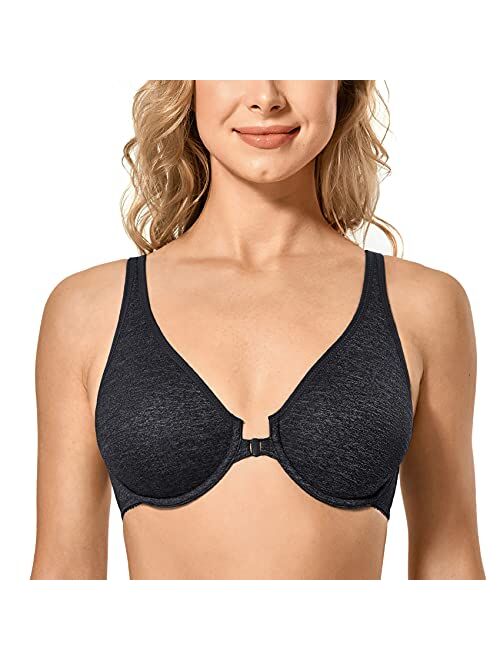 Buy Delimira Womens Front Closure Racerback Underwire Unlined Seamless
