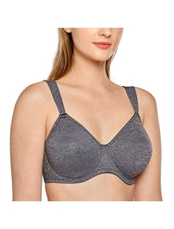 Women's Full Coverage Minimizer Underwire Plus Size Non Padded Support Bra