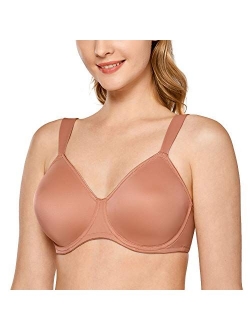 Women's Full Coverage Minimizer Underwire Plus Size Non Padded Support Bra