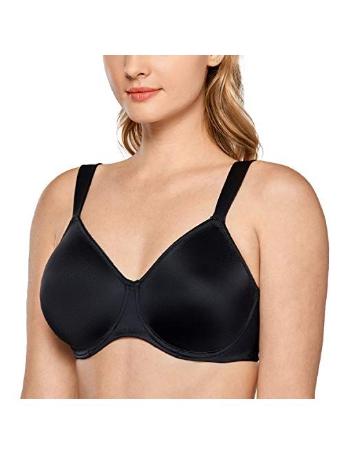 DELIMIRA Women's Full Coverage Minimizer Underwire Plus Size Non Padded Support Bra