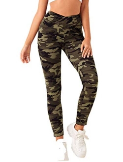 Women's Casual Skinny Leggings Stretchy High Waisted Work Pants