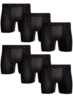 Men's High Performance Compression Boxer Briefs Active Underwear (6 Pack)