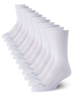 Men's Athletic Arch Compression Cushion Comfort Crew Socks (12 Pack)