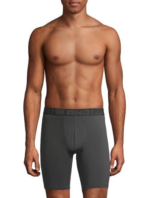 Buy AND1 Men's Underwear Pro Platinum Long Leg Boxer Briefs, 6