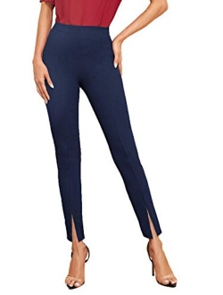 Women's Elegant Elastic Waist Skinny High Waist Pants