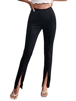 Women's Elegant Elastic Waist Skinny High Waist Pants