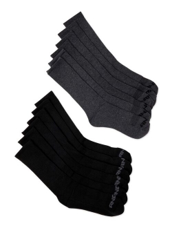 Men's Cushion Mid Crew Sock, 12 Pack