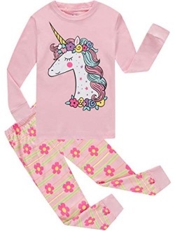 Little Girls Horse Pajamas Set Children Christmas PJs 100% Cotton Sleepwear Size 2 to 8 Years