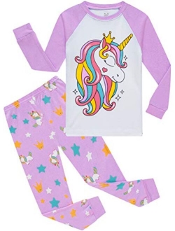 Little Girls Horse Pajamas Set Children Christmas PJs 100% Cotton Sleepwear Size 2 to 8 Years