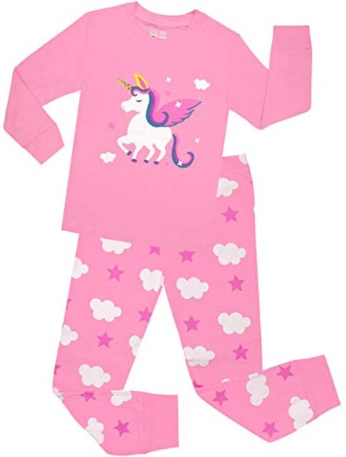 Little Girls Horse Pajamas Set Children Christmas PJs 100% Cotton Sleepwear Size 2 to 8 Years