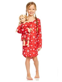 Matching Doll & Girls Nightgown Kids & Toddler Pajamas Unicorn Sleepwear (4-14 Years) Fits American Girl Doll