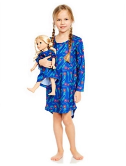 Matching Doll & Girls Nightgown Kids & Toddler Pajamas Unicorn Sleepwear (4-14 Years) Fits American Girl Doll