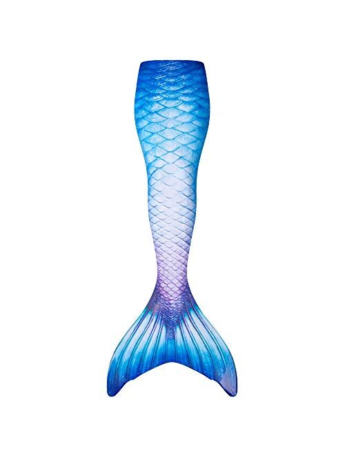 Fin Fun Limited Edition Wear-Resistant Mermaid Tail for Swimming, Kids and Adults, NO Monofin, for Girls and Boys, Blue Lagoon, Adult S