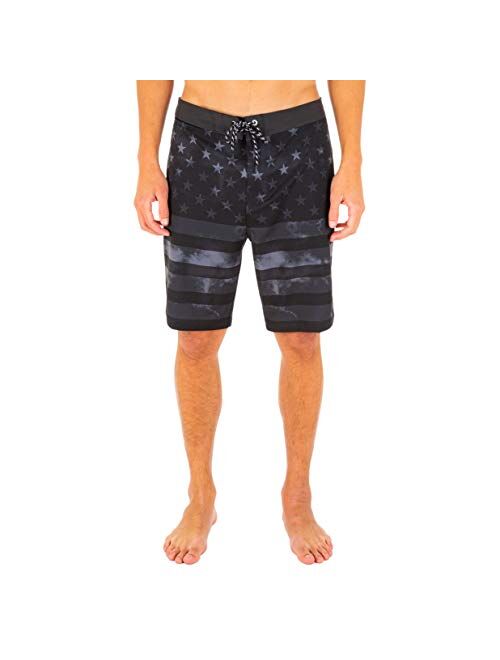 Hurley Men's Phantoms-Patriot Cheers USA-Flag 20" Board-Shorts